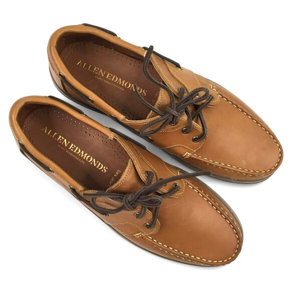 Allen Edmonds Eastport Boat Loafers Moccasins Mens 10.5 D Brown Leather 43502 - Picture 5 of 15